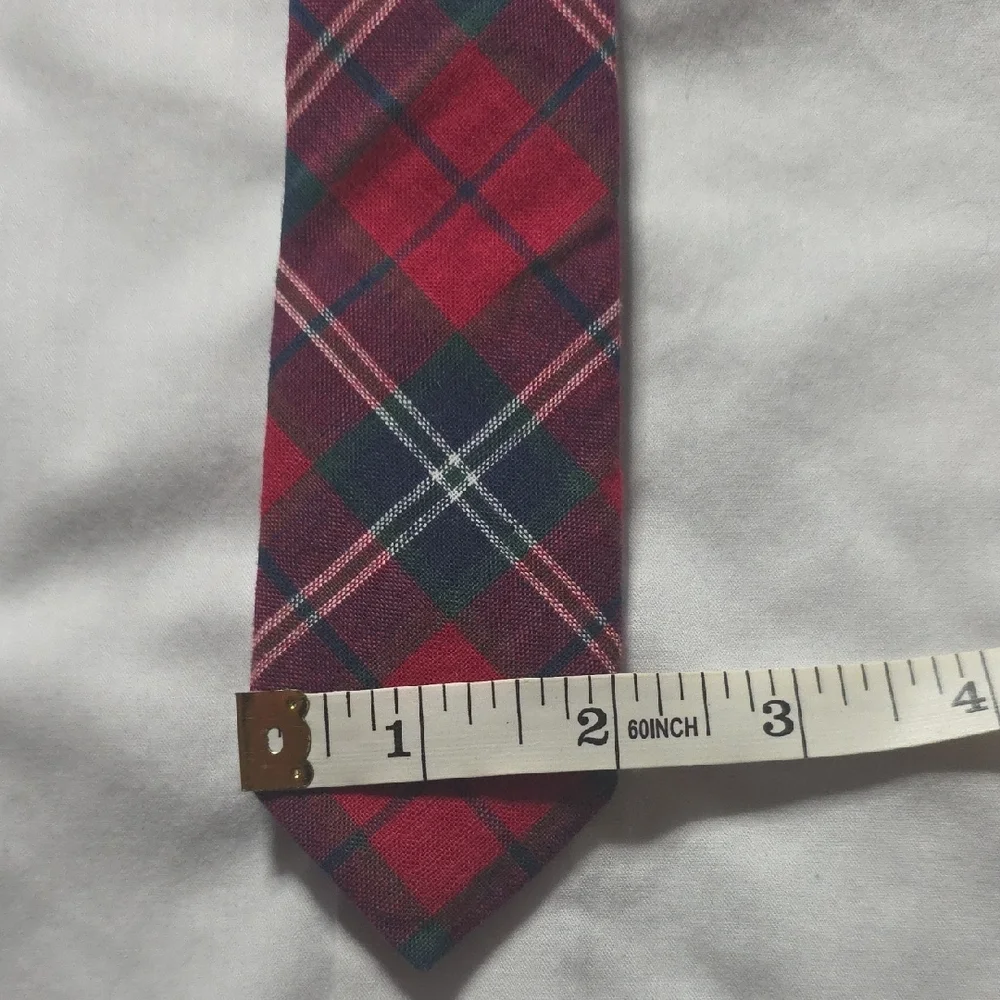 Classic Red Plaid Tie